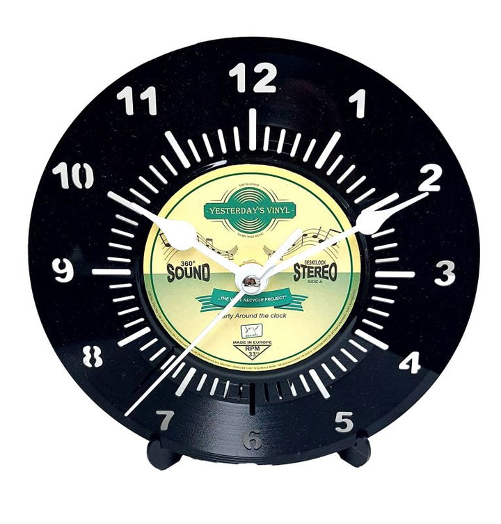 Orologio da tavolo con veri dischi in vinile Classic