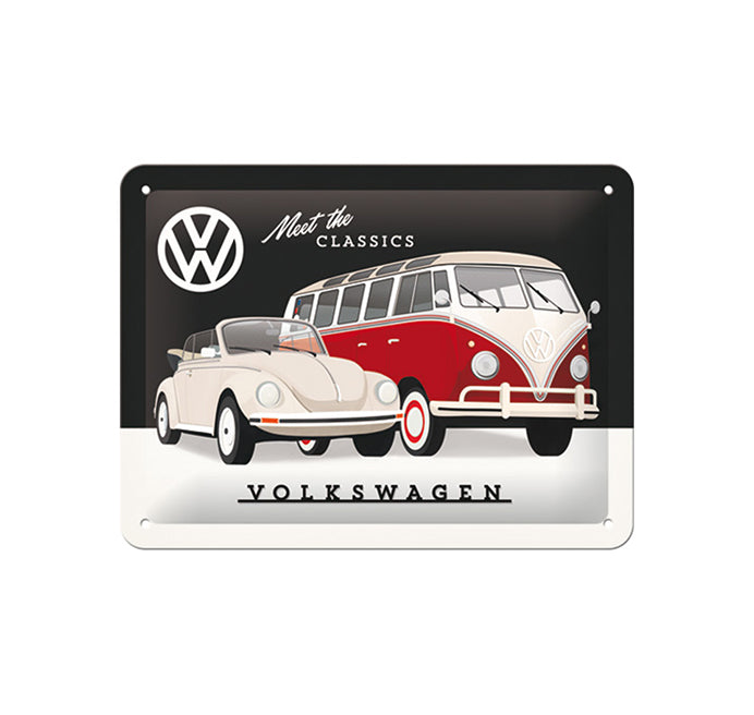 Vintage Volkswagen Meet The Classics Sign 15x20cm