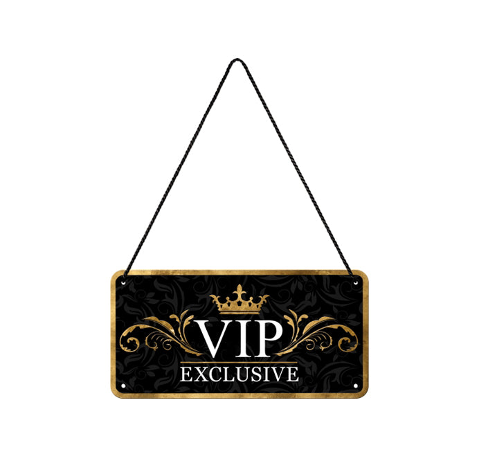 Cartello Vintage da appendere Vip Exclusive 10x20cm