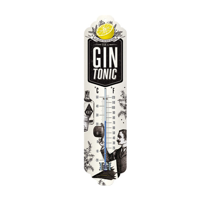 Termometro Vintage Gin Tonic, 6,5x8cm