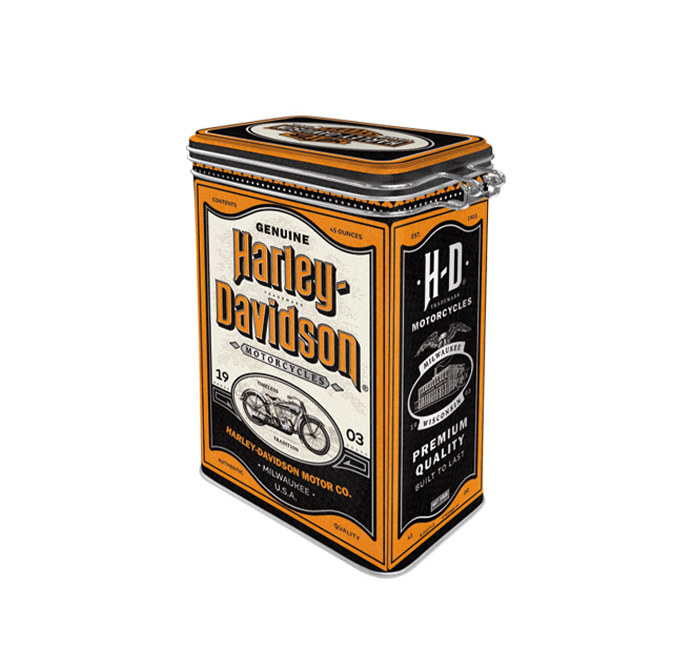 Scatola Vintage Harley Davidson - Genuine con Chiusura ermetica