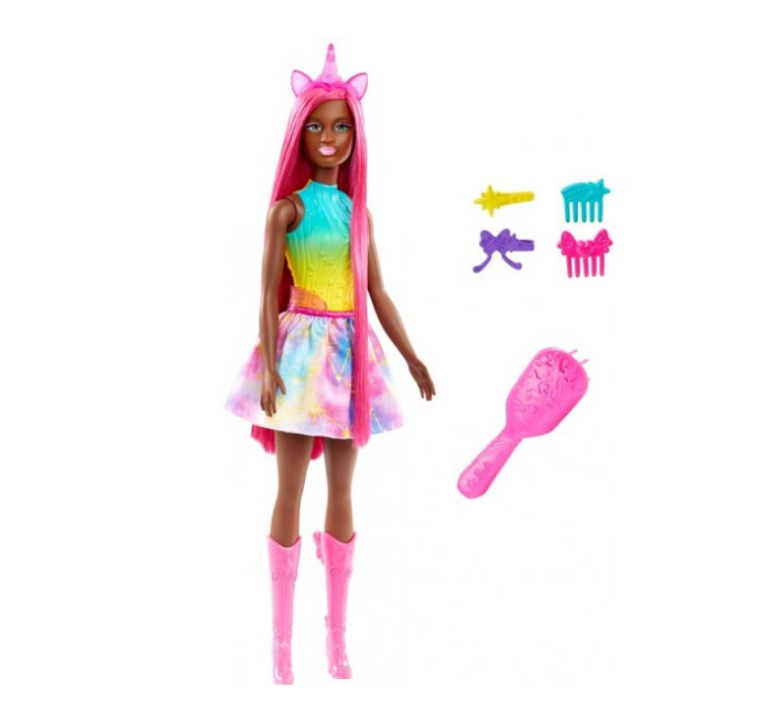 Barbie Unicorno Capelli Fantasia con accessori 30 cm