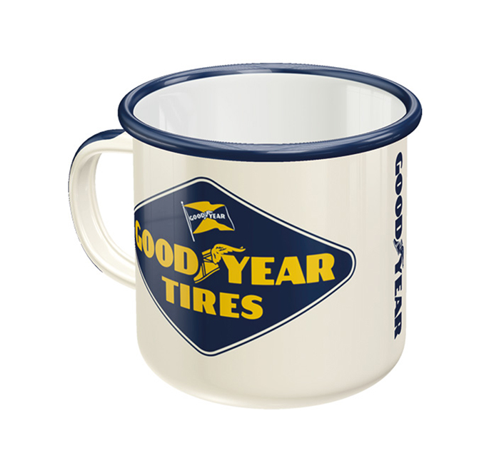 Tazza in metallo Goodyear Logo 8x8cm