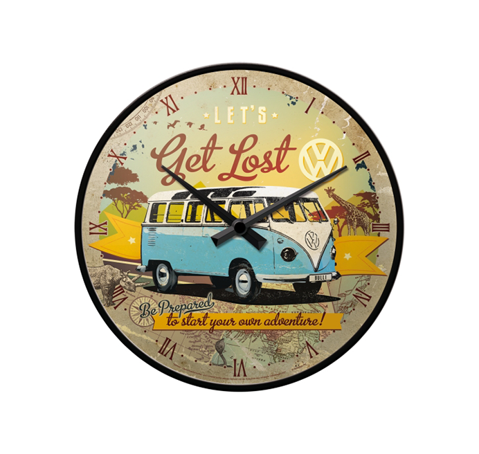 Orologio da parete Volkswagen Bulli - Let's Get Lost - diametro 31 cm