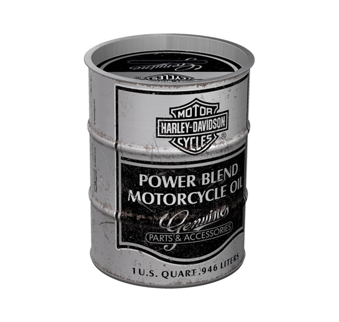 Salvadanaio Barile Olio Harley Davidson Power Motorcycle Blend Oil
