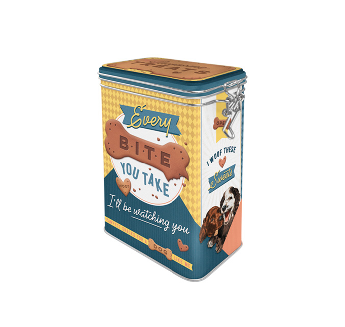 Scatola Vintage Every Bite You Take Dog Treats con Chiusura ermetica